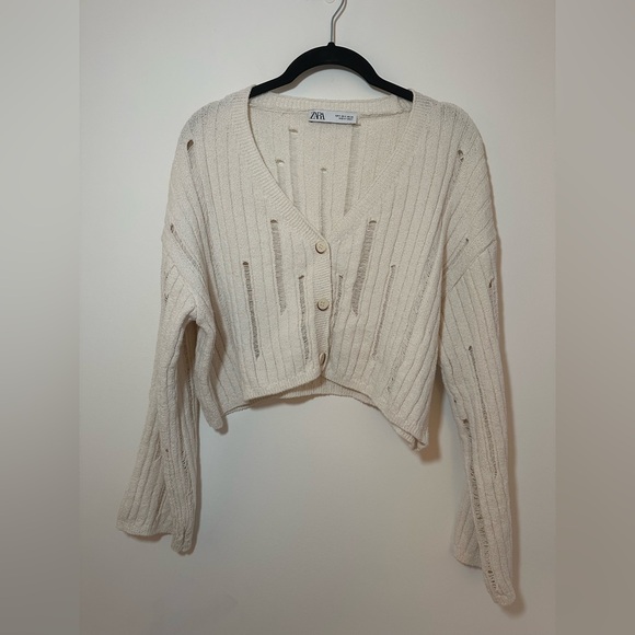 Zara Open Knit Cardigan - Picture 2 of 4